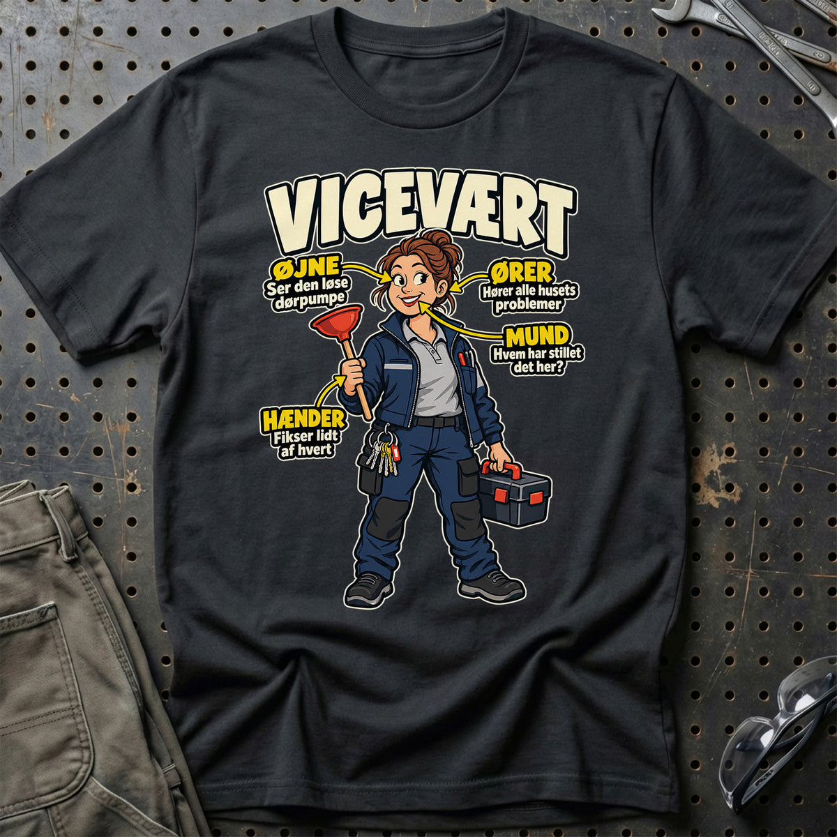 Vicevært – Anatomi T-Shirt – Sort