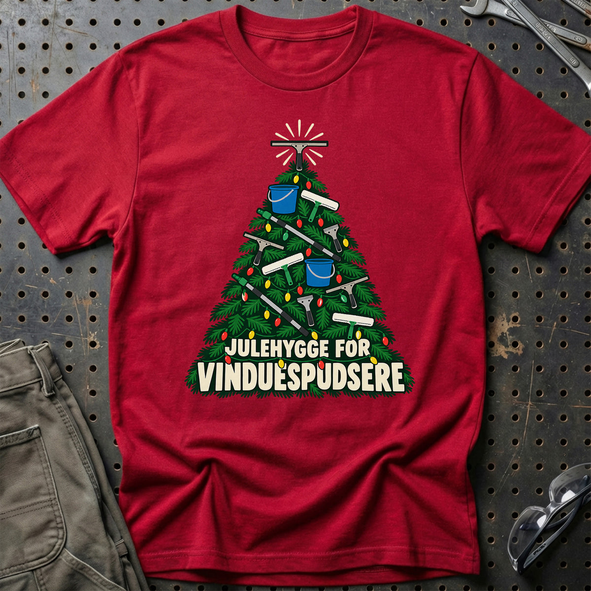 
Vinduespudser – Julehygge – Unisex T-Shirt – Rød