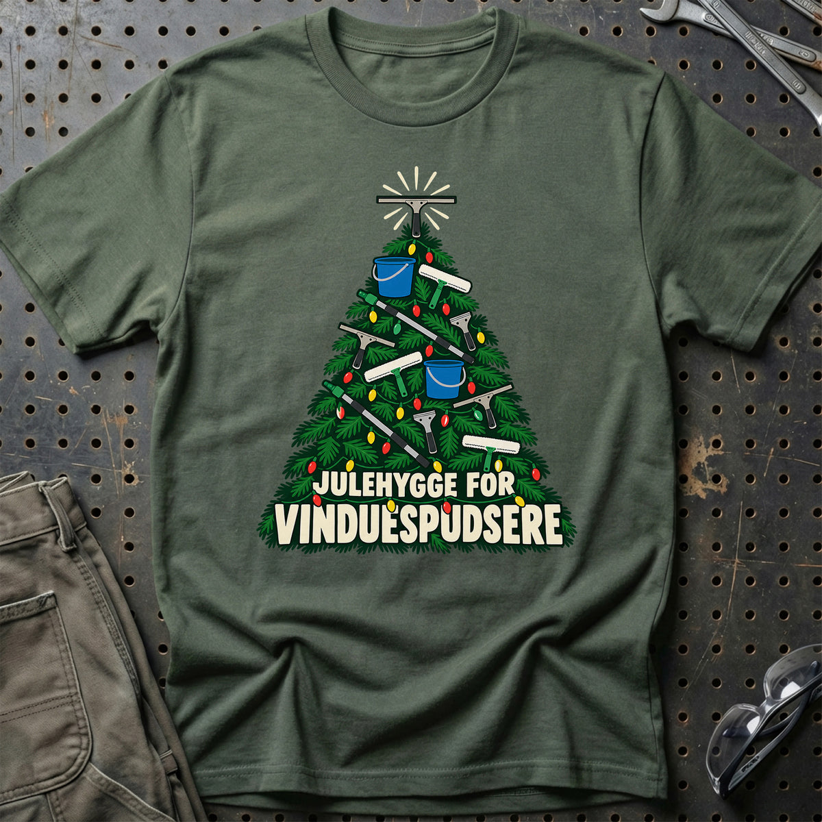 
Vinduespudser – Julehygge – Unisex T-Shirt – Grøn Militær