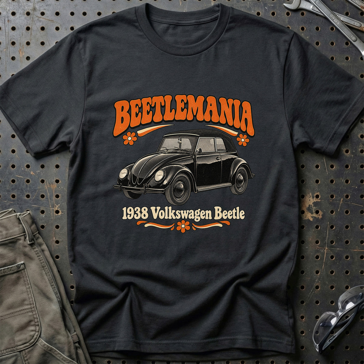 
Volkswagen Beetle 1938 – Beetlemania T-Shirt – Sort