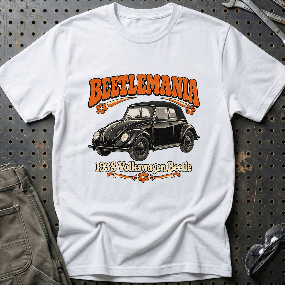 
Volkswagen Beetle 1938 – Beetlemania T-Shirt – Hvid