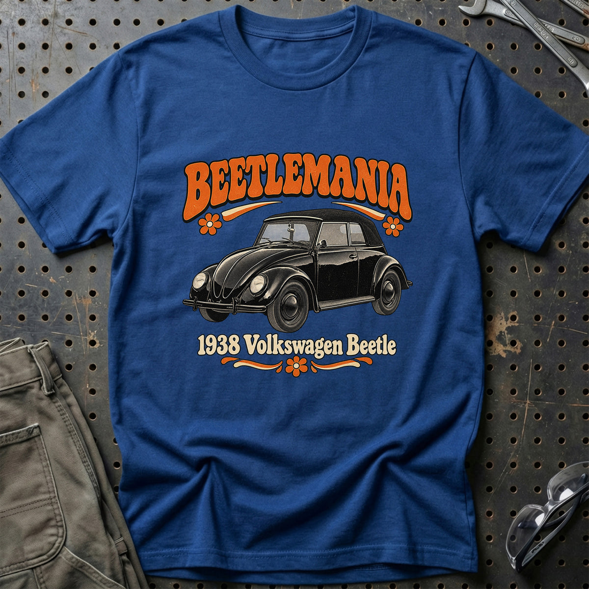 
Volkswagen Beetle 1938 – Beetlemania T-Shirt – Blå Royal