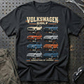 
Volkswagen Golf – Generations of Legends T-Shirt – Sort