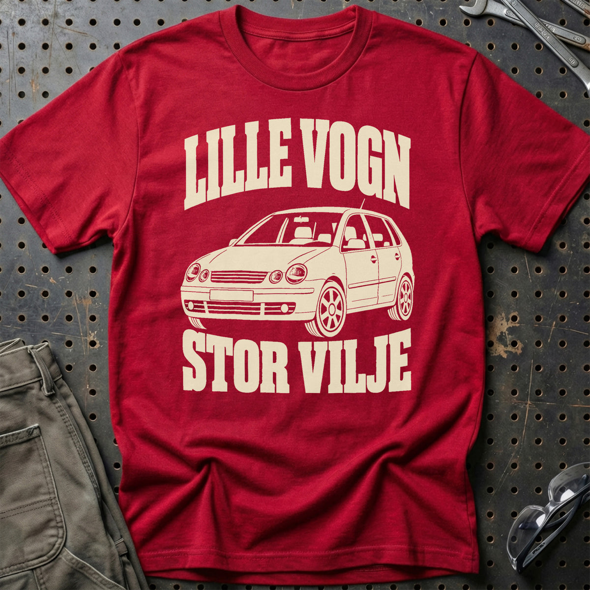 
Volkswagen Polo IV 9N – Lille vogn stor vilje – Unisex T-Shirt – Rød