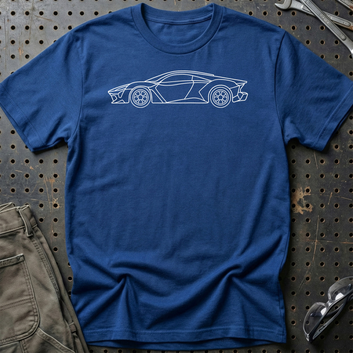 W Motors Fenyr Supersport Outline T-Shirt – Blå Royal