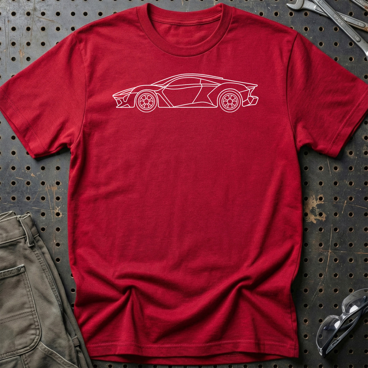 W Motors Fenyr Supersport Outline T-Shirt – Rød