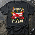 Zetor Rigtige Kvinder Kører – Roser og Flammer T-Shirt – Sort