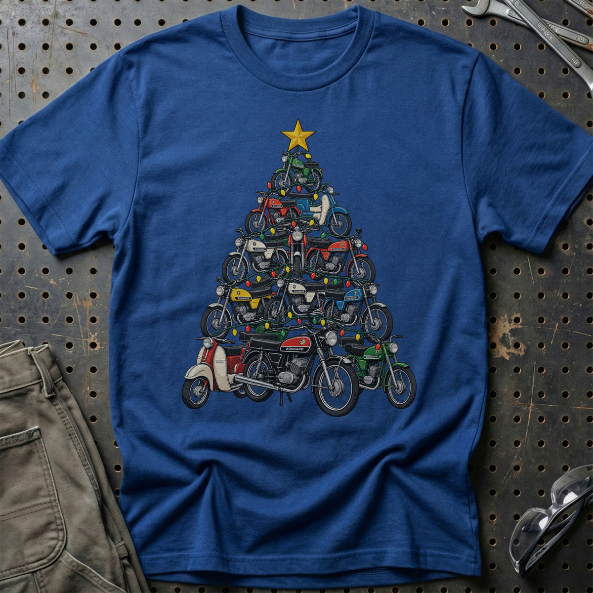 Zündapp Juletræ T-Shirt – Blå Royal