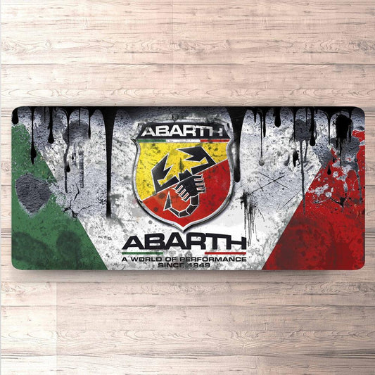Abarth Vintage 30x60cm Skilt-Skilte-Abarth-Garage Culture Shop- garage - man cave - merchandise