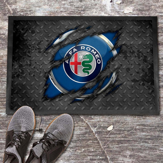 Alfa Romeo Ripped Vintage Dørmåtte-Dørmåtte-Alfa Romeo-Garage Culture Shop- garage - man cave - merchandise