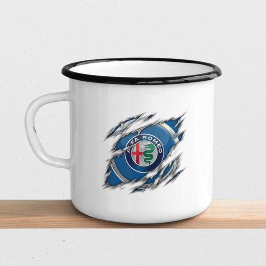 Alfa Romeo Ripped Vintage Emaljekrus-Krus-Alfa Romeo-Garage Culture Shop- garage - man cave - merchandise