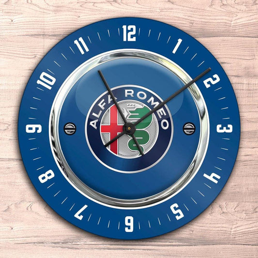 Alfa Romeo Vintage Vægur Rundt-Clock-Alfa Romeo-Garage Culture Shop- garage - man cave - merchandise