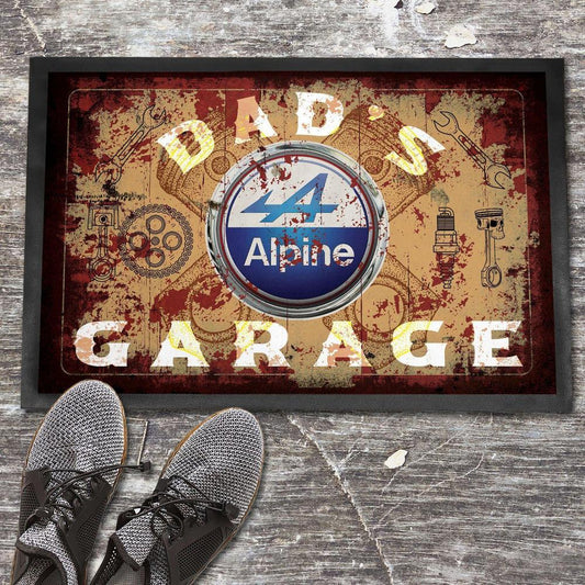 Alpine Dads Garage Vintage Dørmåtte-Dørmåtte-Alpine-Garage Culture Shop- garage - man cave - merchandise