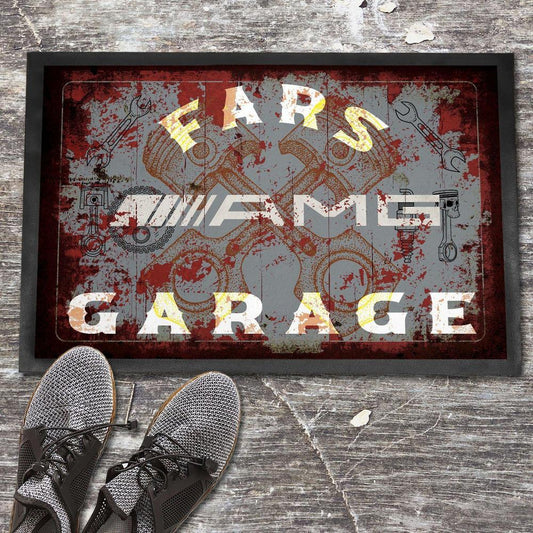 Amg Fars Garage Vintage Dørmåtte-Dørmåtte-AMG-Garage Culture Shop- garage - man cave - merchandise