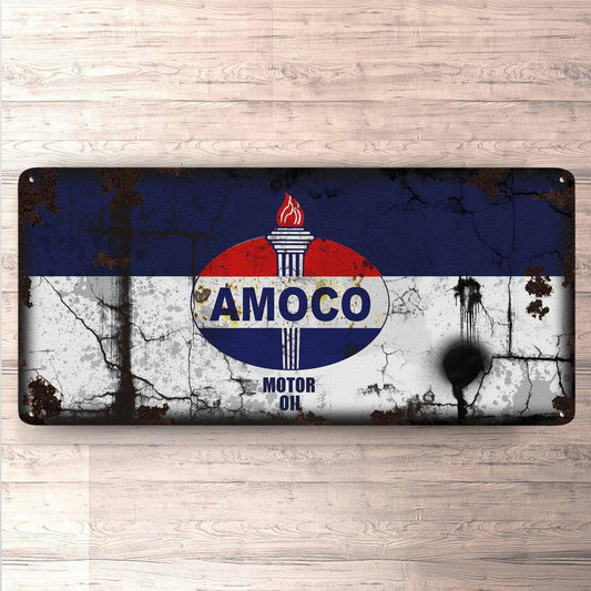 Amoco Motor Oil Vintage 30x60cm Skilt-Skilte-Motoroil-Garage Culture Shop- garage - man cave - merchandise