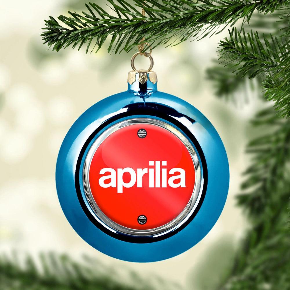 Aprilia Julekugle-Julekugle-Aprilia-Blå-Garage Culture Shop- garage - man cave - merchandise