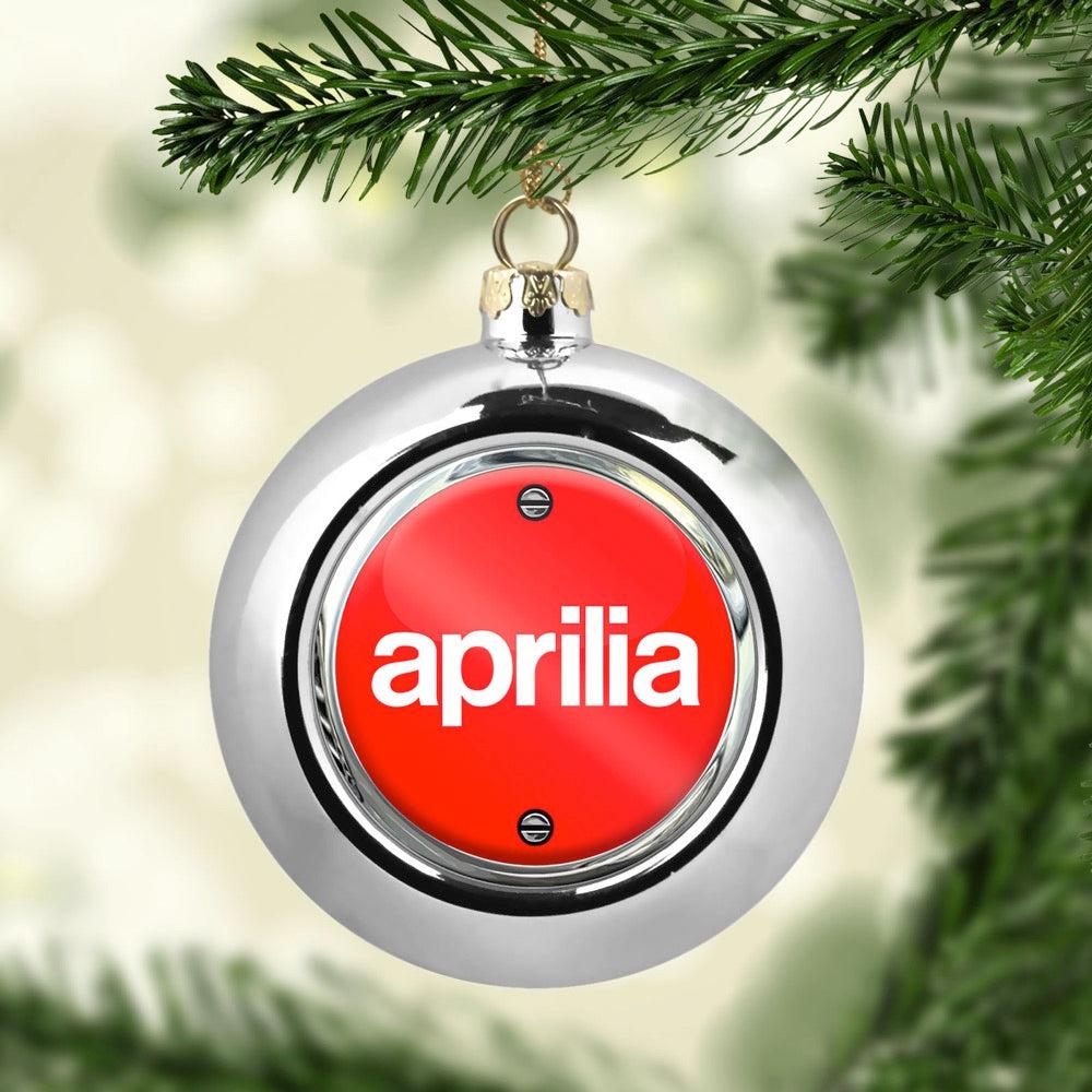 Aprilia Julekugle-Julekugle-Aprilia-Sølv-Garage Culture Shop- garage - man cave - merchandise