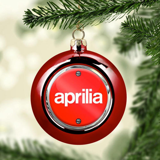 Aprilia Julekugle-Julekugle-Aprilia-Rød-Garage Culture Shop- garage - man cave - merchandise