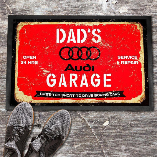 Audi Dads Garage Dørmåtte-Dørmåtte-Audi-Garage Culture Shop- garage - man cave - merchandise
