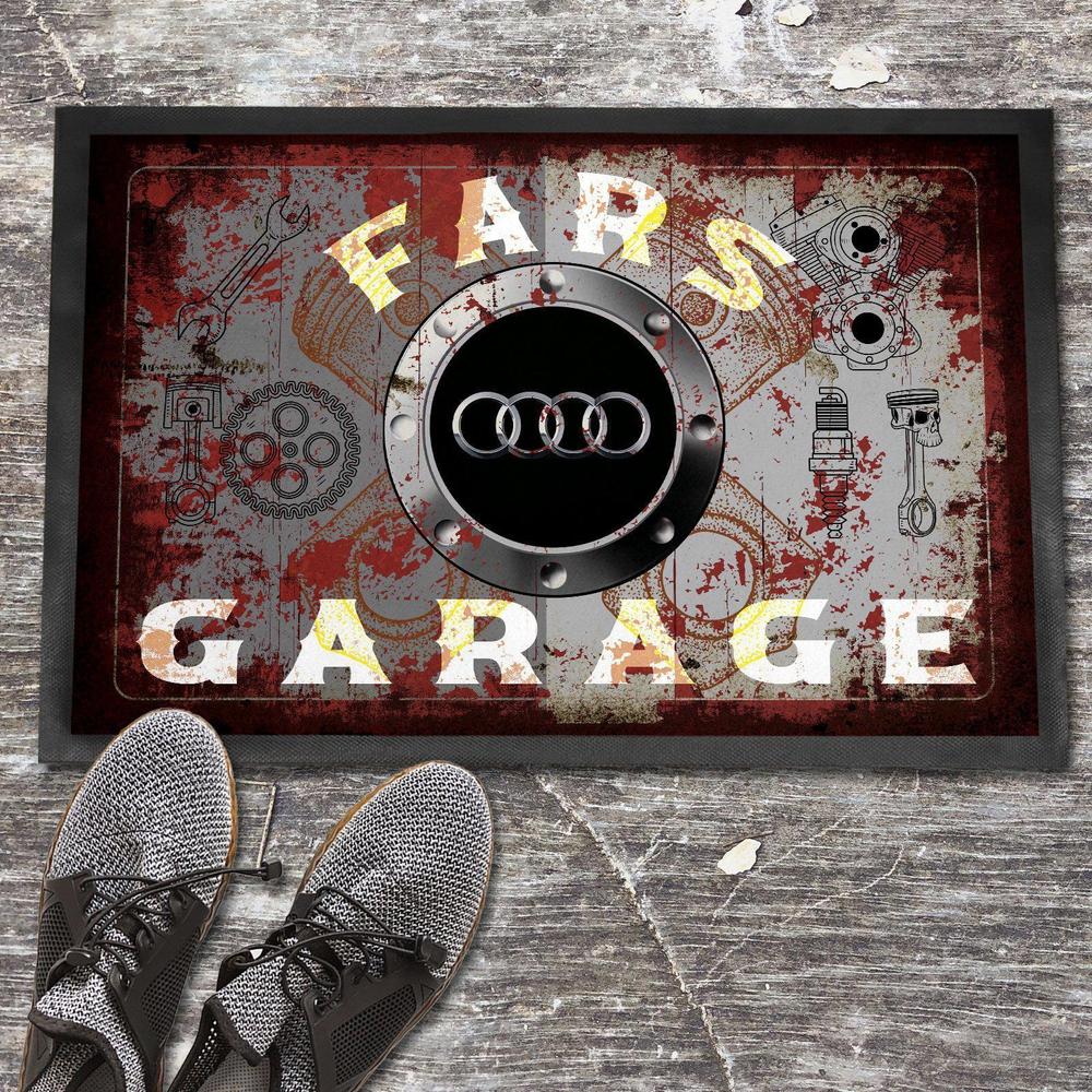 Audi Fars Garage Vintage Dørmåtte-Dørmåtte-Audi-Garage Culture Shop- garage - man cave - merchandise