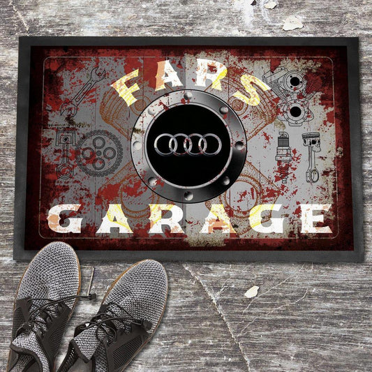 Audi Fars Garage Vintage Dørmåtte-Dørmåtte-Audi-Garage Culture Shop- garage - man cave - merchandise