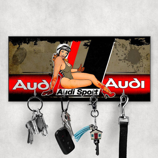Audi Sport Pin-Up Vintage Nøgleholdere-Nøgleholdere-Audi-Garage Culture Shop- garage - man cave - merchandise