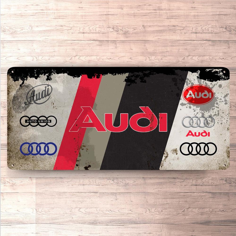 Audi Vintage 30x60cm Skilt-Skilte-Audi-Garage Culture Shop- garage - man cave - merchandise
