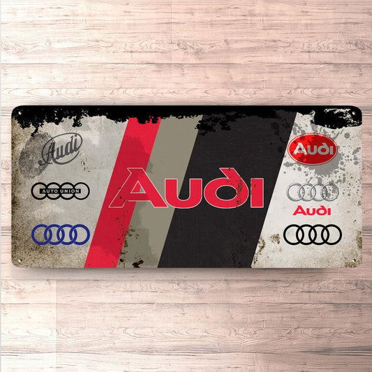 Audi Vintage 30x60cm Skilt-Skilte-Audi-Garage Culture Shop- garage - man cave - merchandise