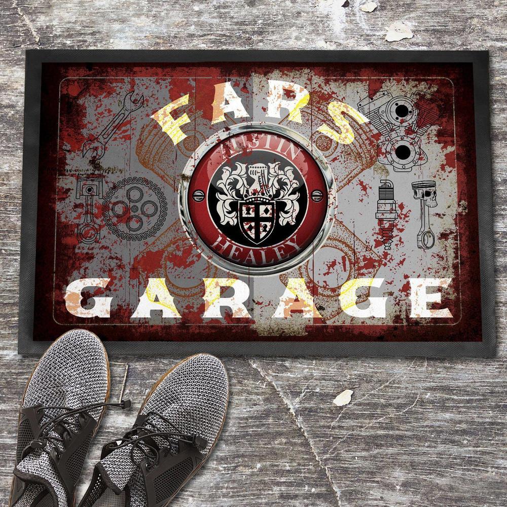 Austin Healey Fars Garage Vintage Dørmåtte-Dørmåtte-Austin Healey-Garage Culture Shop- garage - man cave - merchandise