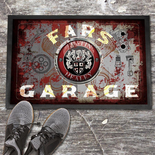 Austin Healey Fars Garage Vintage Dørmåtte-Dørmåtte-Austin Healey-Garage Culture Shop- garage - man cave - merchandise