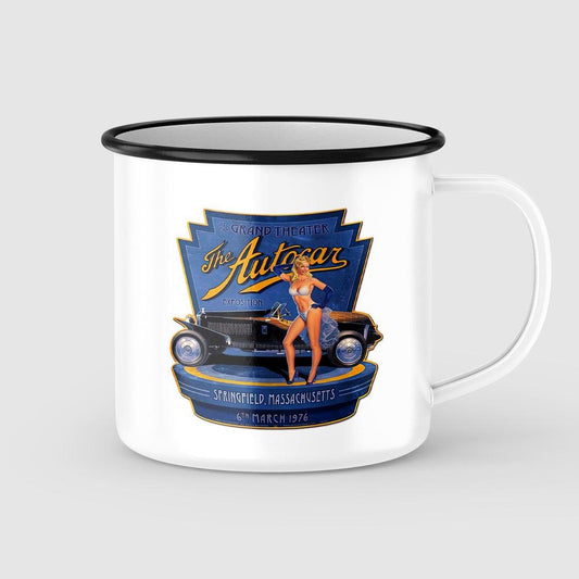 Autocar Expo Pin-Up Vintage Emaljekrus-Krus-Vintage Garage-Garage Culture Shop- garage - man cave - merchandise