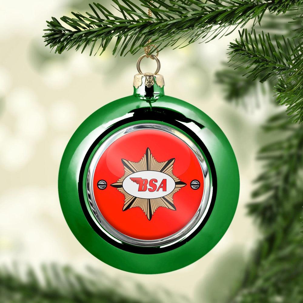 BSA Julekugle-Julekugle-BSA-Grøn-Garage Culture Shop- garage - man cave - merchandise