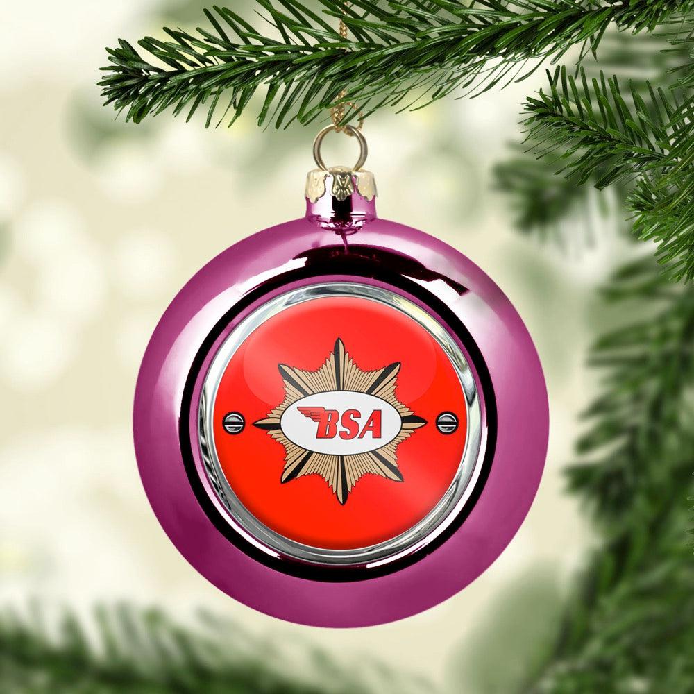 BSA Julekugle-Julekugle-BSA-Lyserød Pink-Garage Culture Shop- garage - man cave - merchandise