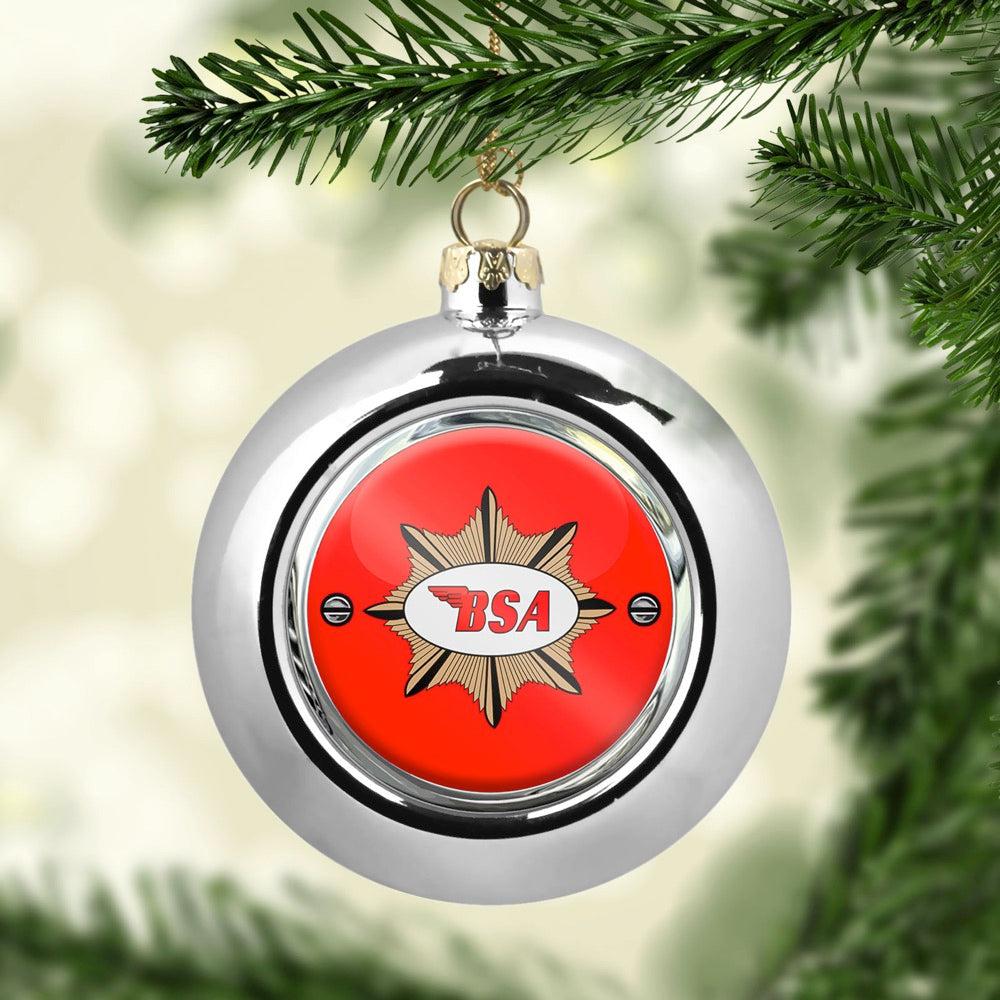 BSA Julekugle-Julekugle-BSA-Sølv-Garage Culture Shop- garage - man cave - merchandise