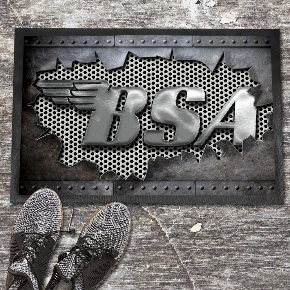 BSA Metal Ripped Dørmåtte-Dørmåtte-BSA-Garage Culture Shop- garage - man cave - merchandise