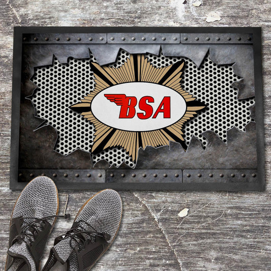BSA Metal Ripped Dørmåtte-Dørmåtte-BSA-Garage Culture Shop- garage - man cave - merchandise