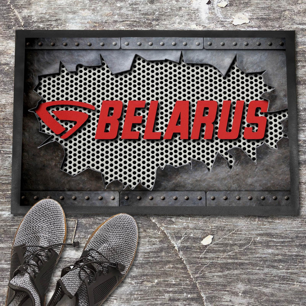 Belarus Ripped Dørmåtte-Dørmåtte-Belarus-Garage Culture Shop- garage - man cave - merchandise