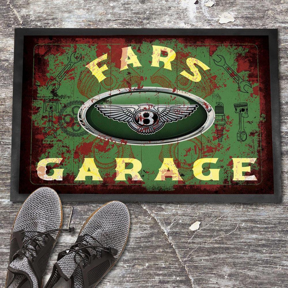 Bentley Fars Garage Vintage Dørmåtte-Dørmåtte-Bentley-Garage Culture Shop- garage - man cave - merchandise