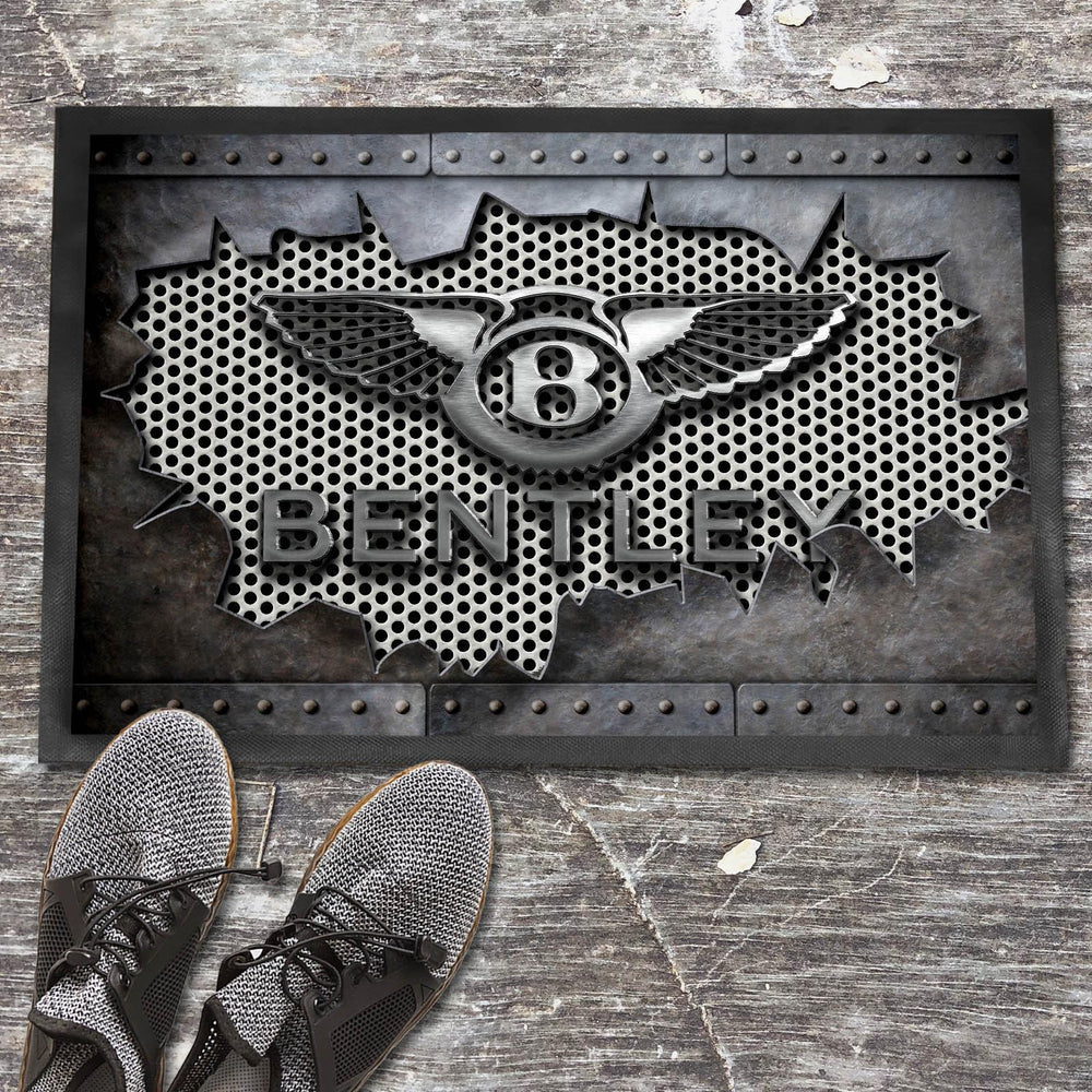 Bentley Metal Ripped Dørmåtte-Dørmåtte-Bentley-Garage Culture Shop- garage - man cave - merchandise
