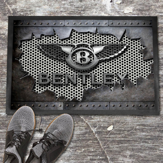 Bentley Metal Ripped Dørmåtte-Dørmåtte-Bentley-Garage Culture Shop- garage - man cave - merchandise