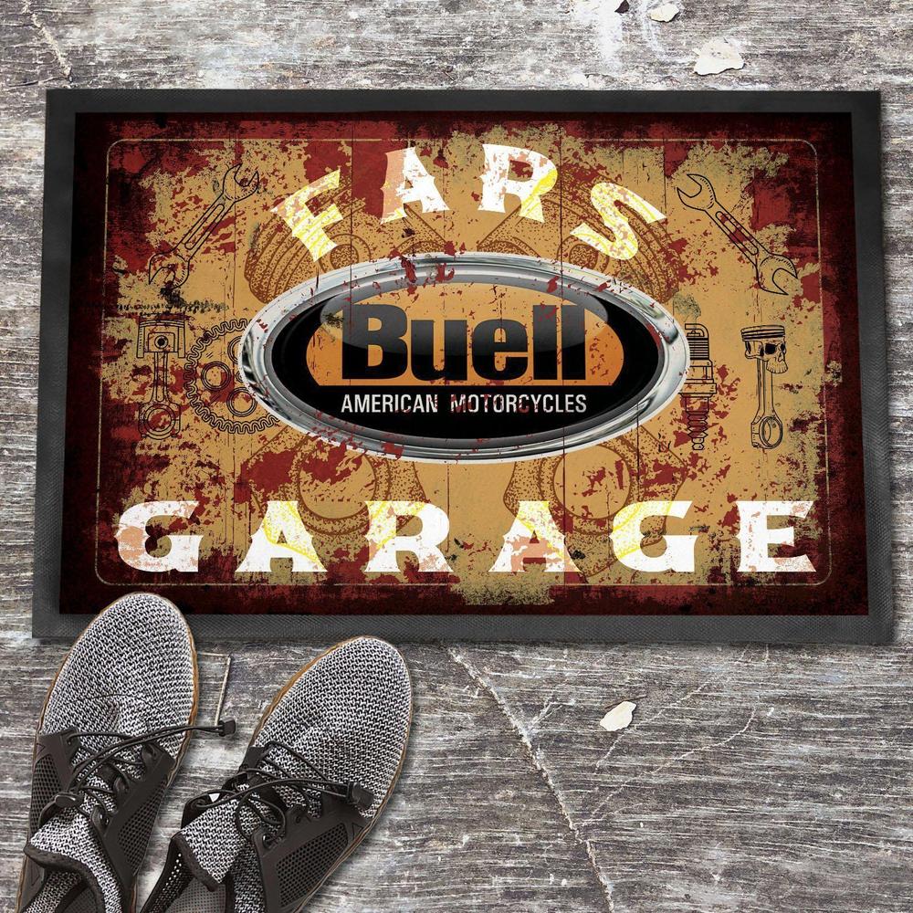 Buell Fars Garage Vintage Dørmåtte-Dørmåtte-Buell-Garage Culture Shop- garage - man cave - merchandise