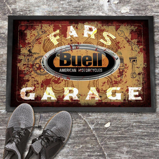 Buell Fars Garage Vintage Dørmåtte-Dørmåtte-Buell-Garage Culture Shop- garage - man cave - merchandise