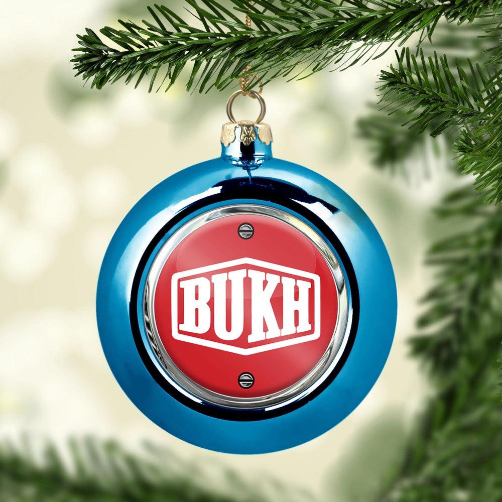 Bukh Julekugle-Julekugle-Bukh-Blå-Garage Culture Shop- garage - man cave - merchandise