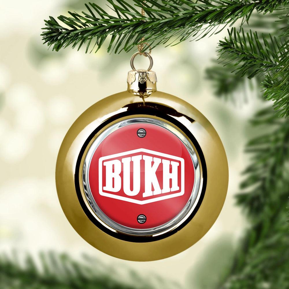 Bukh Julekugle-Julekugle-Bukh-Guld-Garage Culture Shop- garage - man cave - merchandise