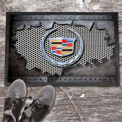 Cadillac Metal Ripped Dørmåtte-Dørmåtte-Cadillac-Garage Culture Shop- garage - man cave - merchandise