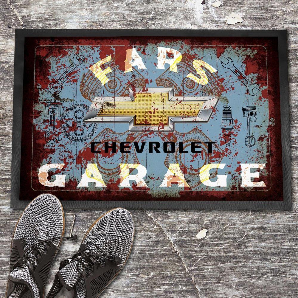Chevrolet Fars Garage Vintage Dørmåtte-Dørmåtte-Chevrolet-Garage Culture Shop- garage - man cave - merchandise