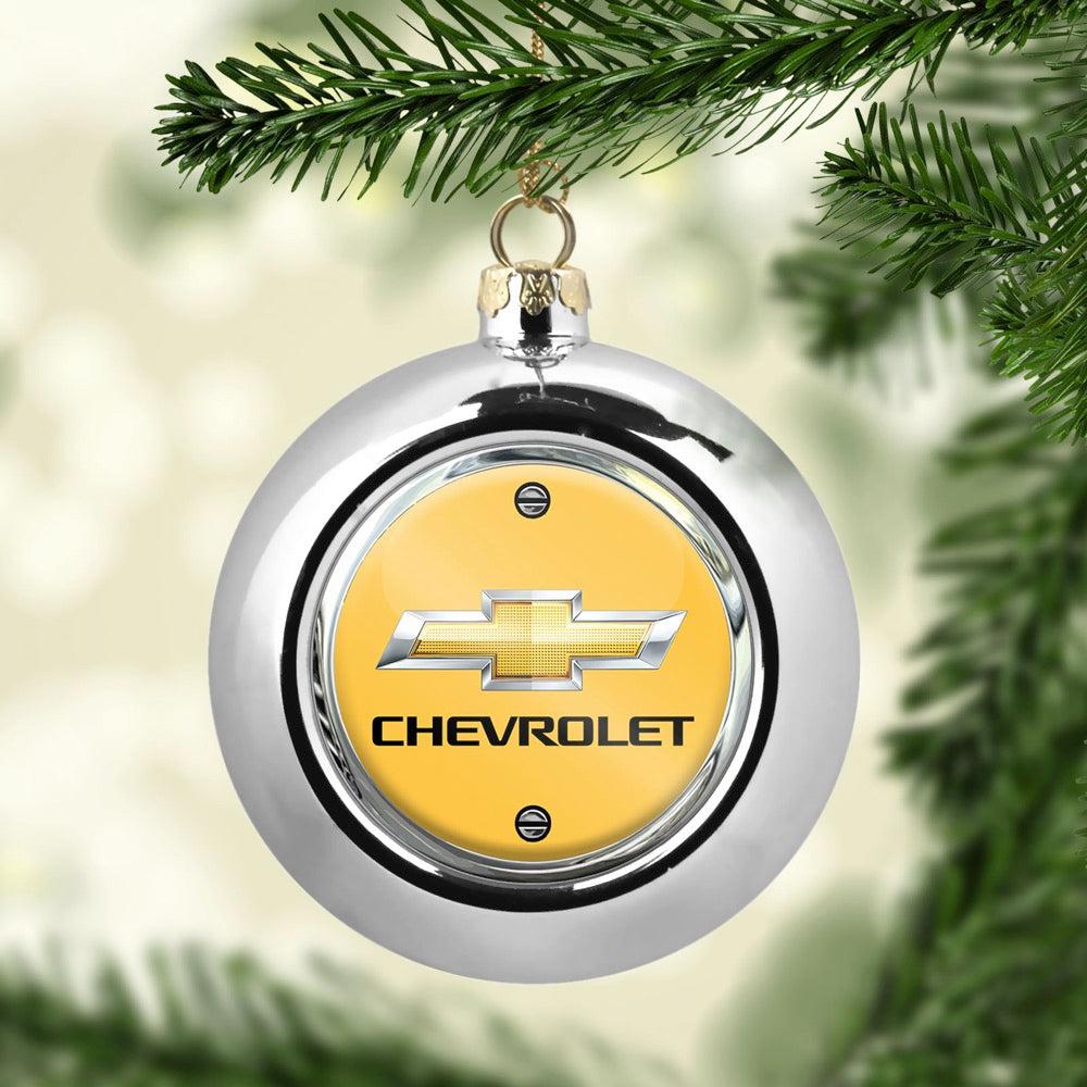 Chevrolet Julekugle-Julekugle-Chevrolet-Sølv-Garage Culture Shop- garage - man cave - merchandise