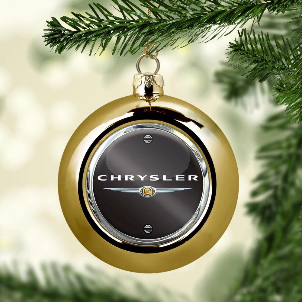 Chrysler Julekugle-Julekugle-Chrysler-Guld-Garage Culture Shop- garage - man cave - merchandise