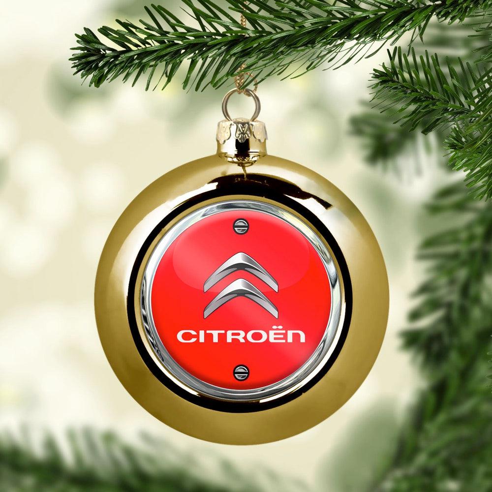 Citroen Julekugle-Julekugle-Citroen-Guld-Garage Culture Shop- garage - man cave - merchandise