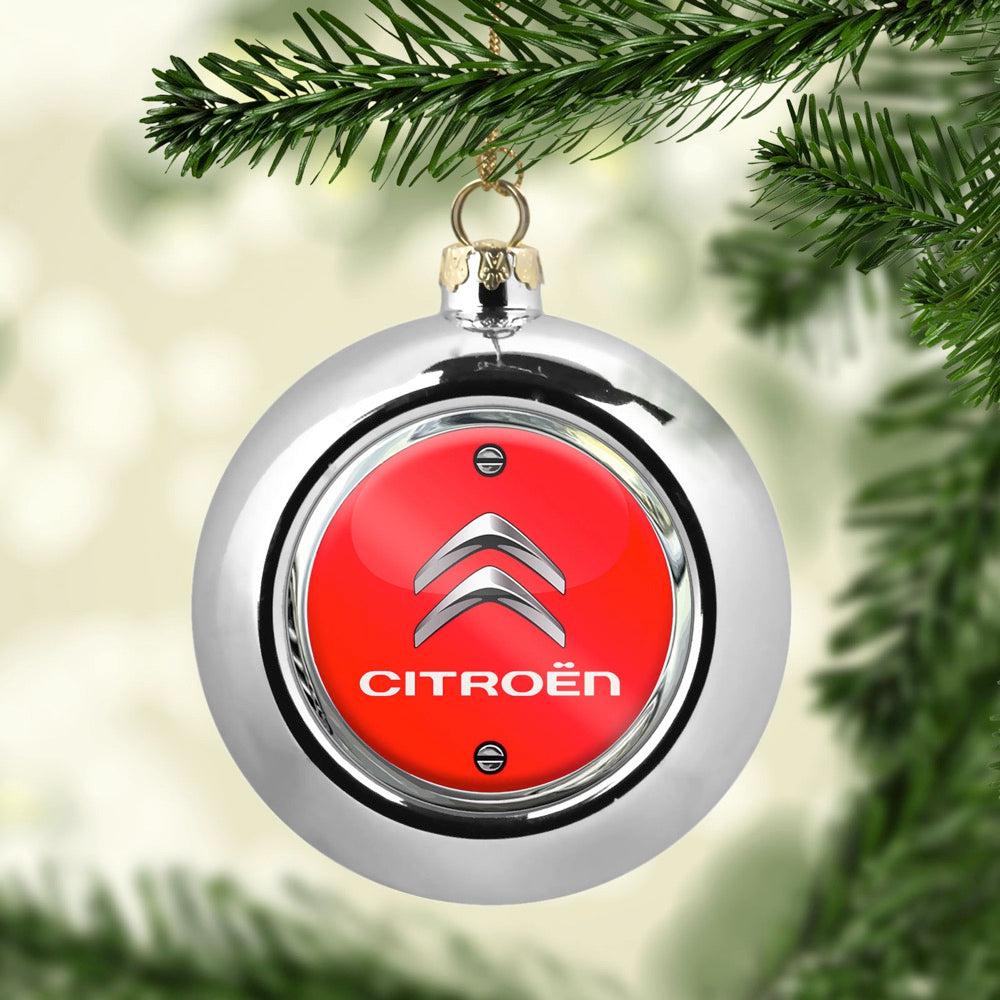 Citroen Julekugle-Julekugle-Citroen-Sølv-Garage Culture Shop- garage - man cave - merchandise